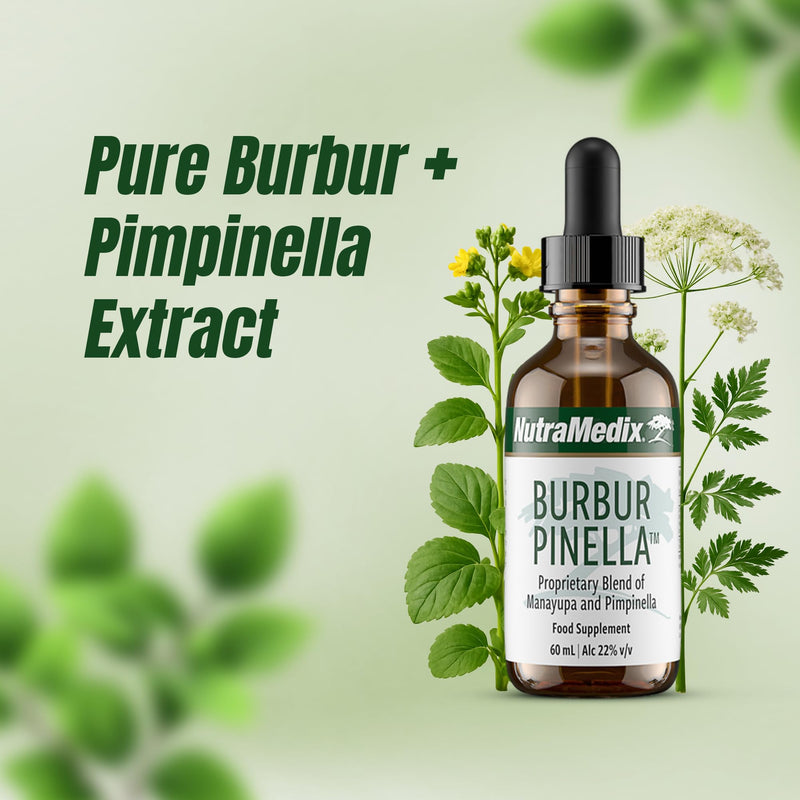 NutraMedix Burbur-Pinella – Herbal Supplement with Natural Extracts – 60 mL Dropper Bottle