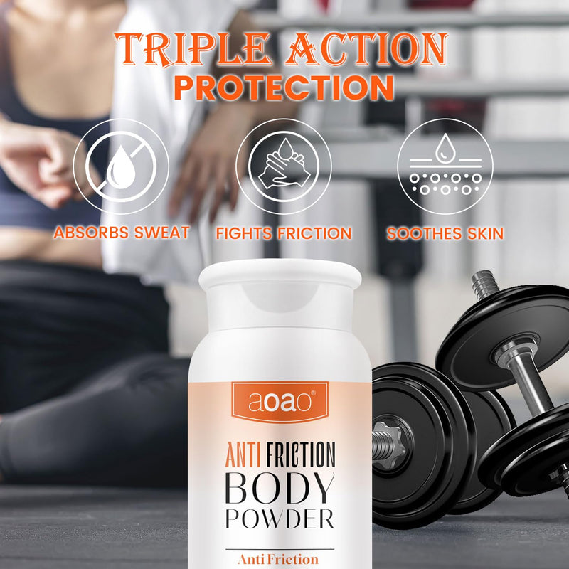 Women's Dry Body Powder, Anti-Friction Dusting Powder, Talc-Free, Sweat Absorbs & Chafe-Free Between Legs During Exercise or Walking, Delivers All-Day Comfort & Smooth Skin, Pleasant Scent (orange-2p) orange-2p