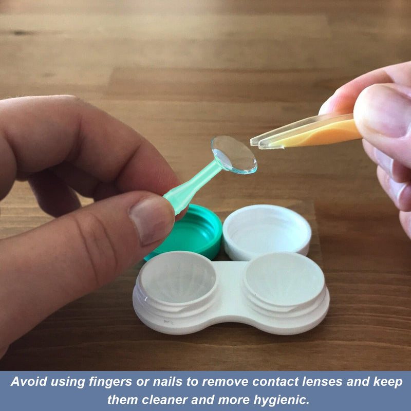 [Australia] - Contact Lens Sucker Soft Lenses, Contact Lens Insertion Aid Pack of 6, Contact Lens Remover, Simple Silicone Contact Lens Suction Cup for Soft Hard Lenses (White, Green, Blue) 