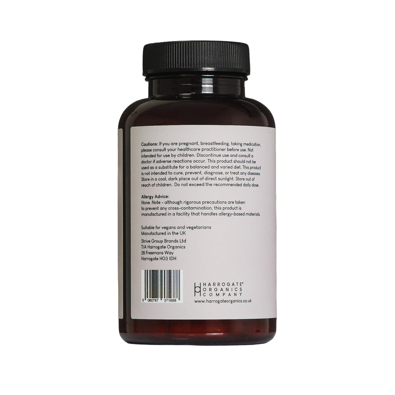 Harrogate Organics Lion's Mane Mushroom Supplement 60 Capsules - Natural Nootropic for Cognitive Boost, Memory Support & Mental Clarity