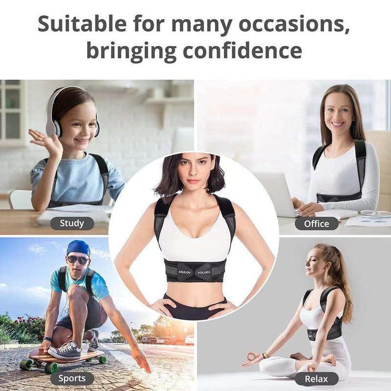 Posture Corrector for Women and Men, Comfy Adjustable Upper Back Brace, Back Straightener, Improve Posture for Neck, Shoulder, Clavicle and Back, Help Providing Pain Relief,XL (40-52in) X-Large