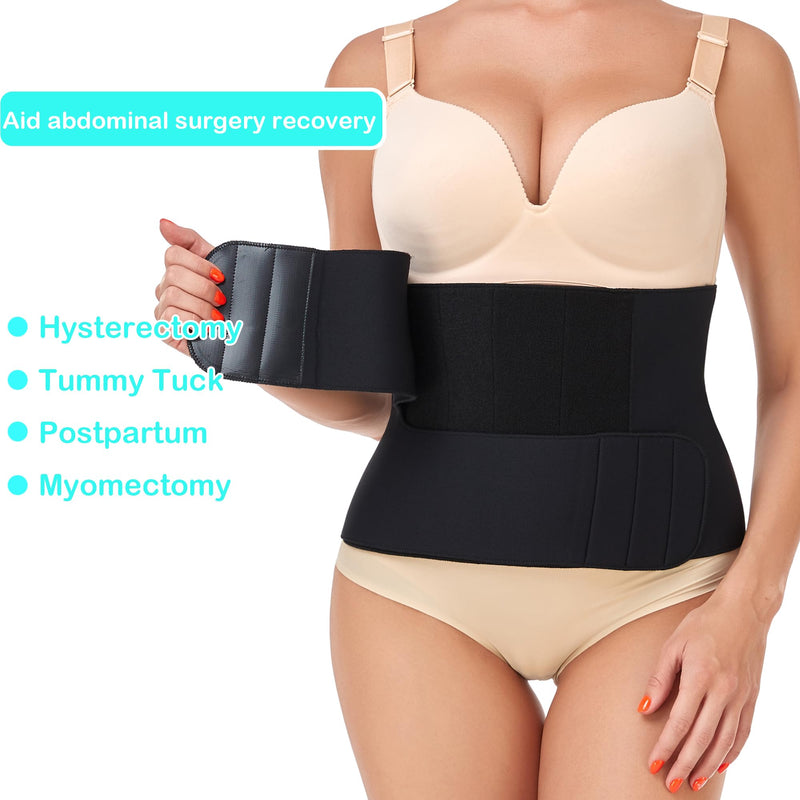 Abdominal Binder Post Surgery Tummy Tuck after Hysterectomy Stomach Waist Compression Wrap Small