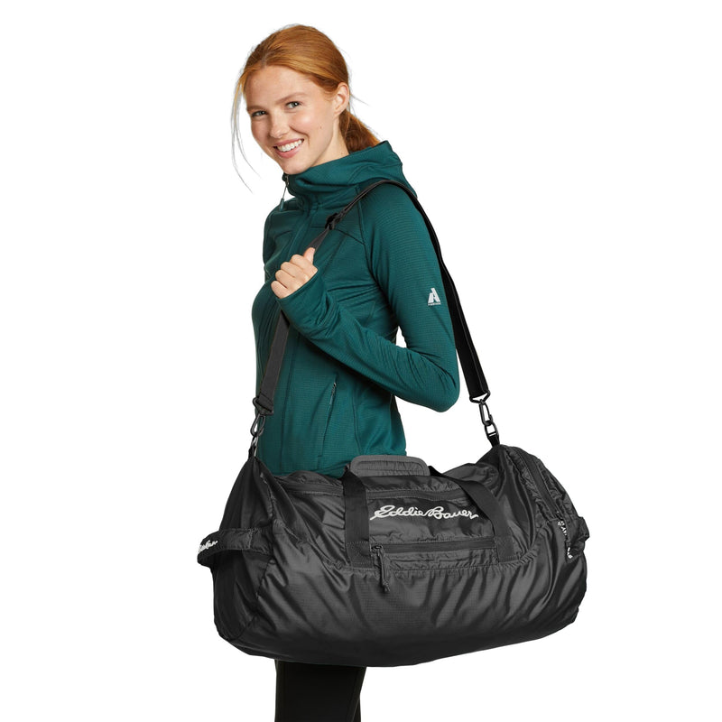 Eddie Bauer Stowaway Packable Duffel Bag | Travel | Foldable | Lightweight | Durable | Ripstop Polyester Coast