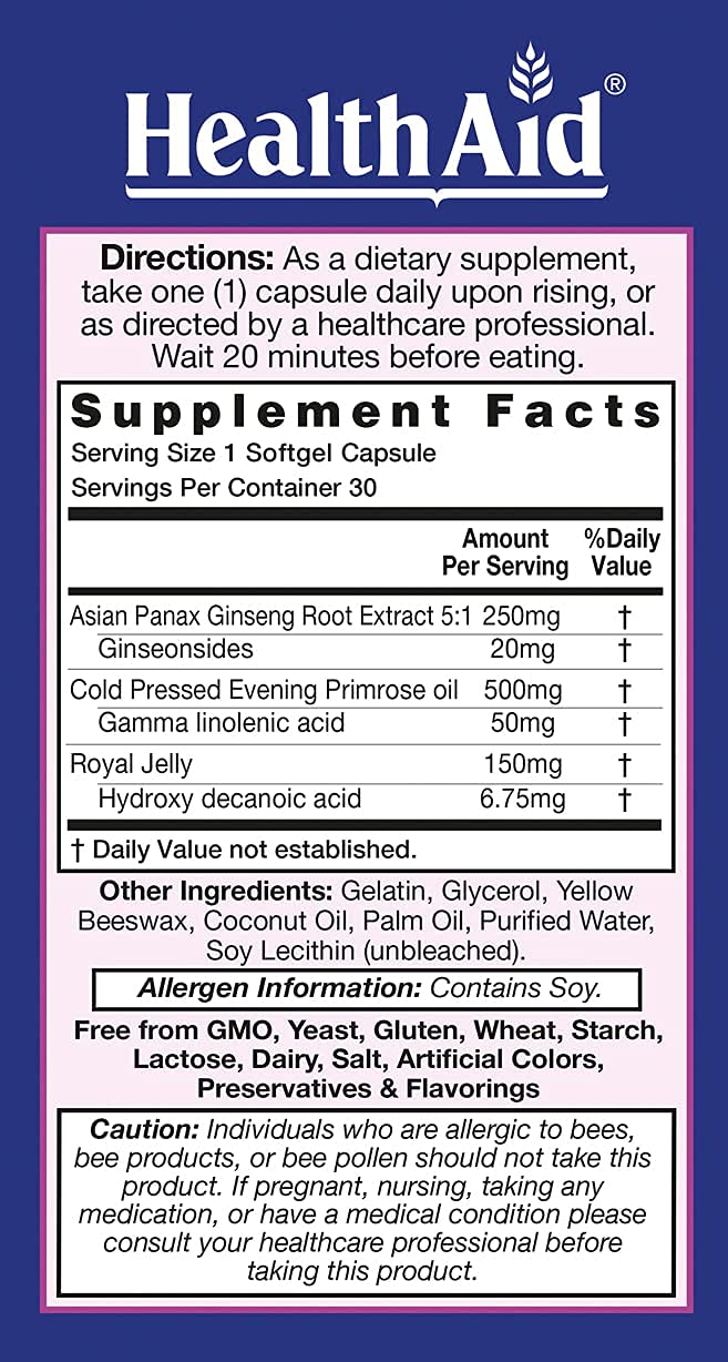 [Australia] - Royal 3, with Evening Primrose Oil, Royal Jelly, Ginseng, Once Daily, 30 Capsules 
