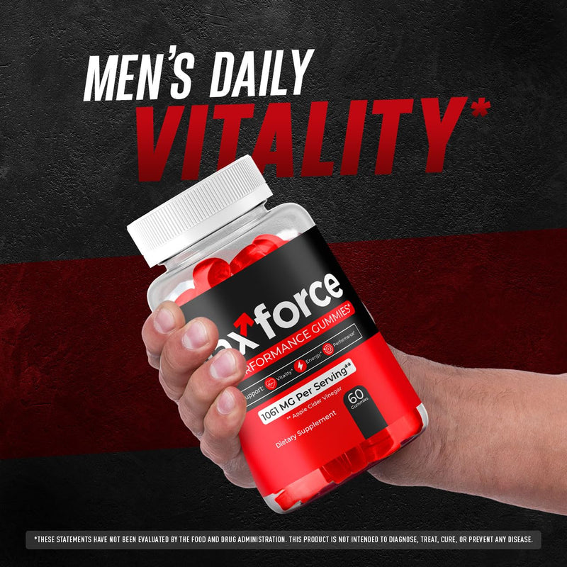 Max Force Gummies - Official Max Force Gummys with All Natural Ingredients, Advanced MaxForce Maximum Strength Formula for Wellness & Overall Health Support, 60 Gummies for 1 Month