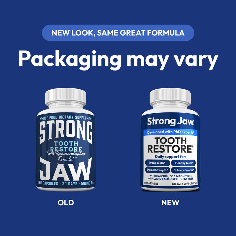 [Australia] - Tooth Restore for Adults with Remineralizing Gum Support 180 Capsules Made in USA - Teeth Vitamins for Strong Teeth Bone Health Supplement Calcium Vitamin D3 Hydroxyapatite Enamel Repair Tooth 