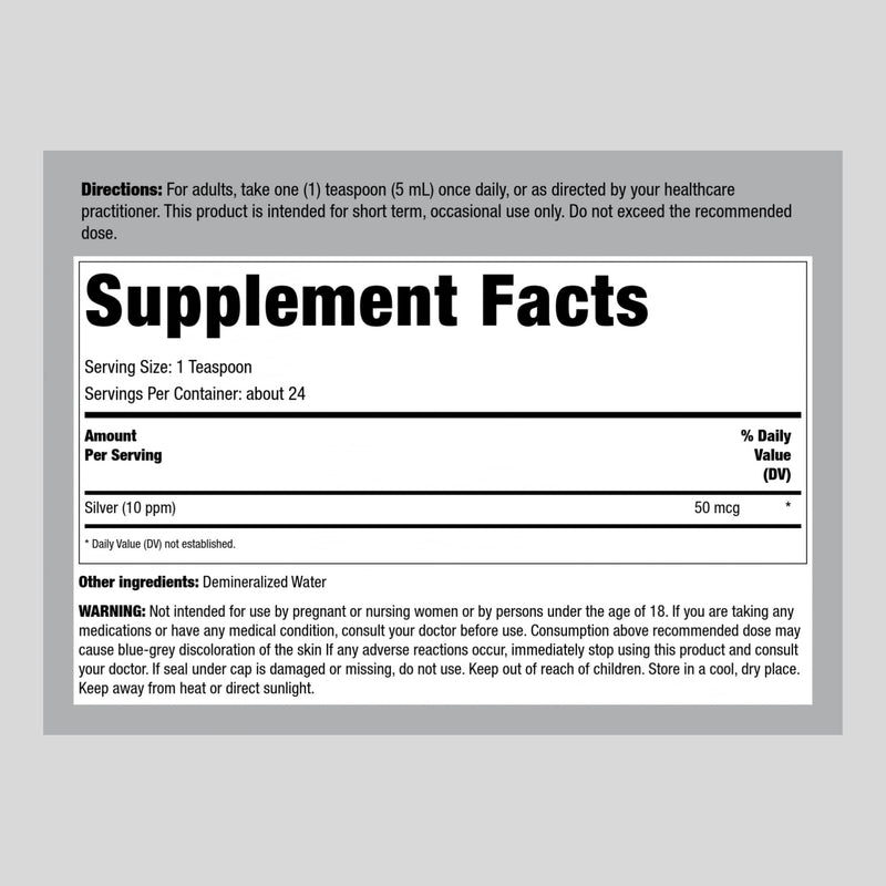 [Australia] - Piping Rock Collodial Silver Drops | 10 ppm | 4 oz | Bio-Active | Convenient Liquid | Nano Silver Technology | Non-GMO, Gluten Free 