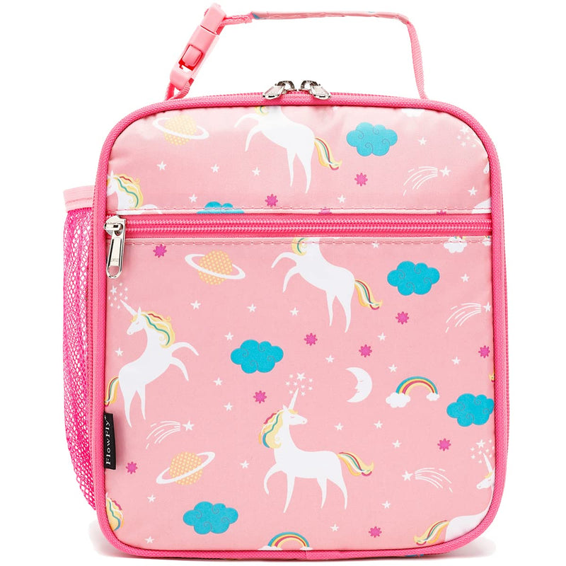 [Australia] - FlowFly Kids Lunch box Insulated Soft Bag Mini Cooler Back to School Thermal Meal Tote Kit for Girls, Boys, Unicorn 