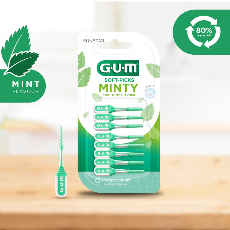 [Australia] - GUM Soft-Picks Comfort Flex Mint Interdental Cleaner | Refreshing mint flavor | Teeth cleaning and plaque removal | Size S | 3 x 40 pieces S - [3x40] 