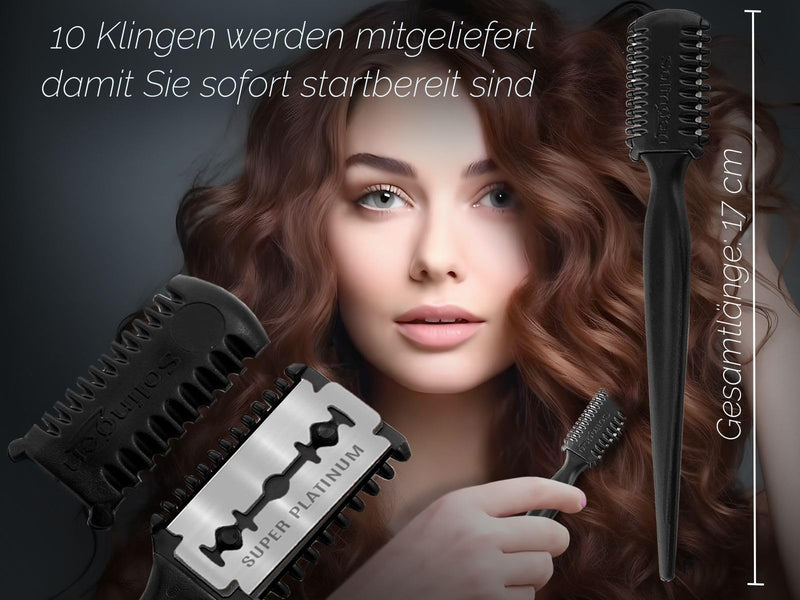 [Australia] - Thinning knife from Solingen for thinning and cutting hair MADE IN GERMANY with 10 replacement blades 