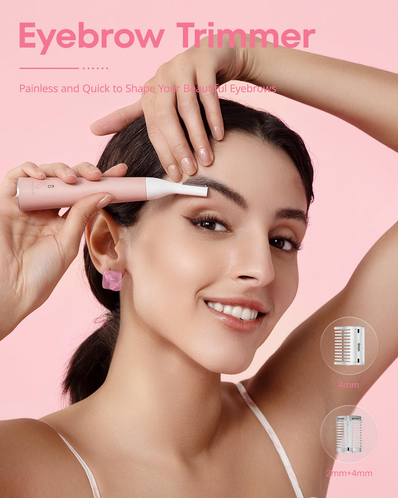 [Australia] - VG VOGCREST Nose Hair Trimmer for Women, Portable, Waterproof, Rechargeable, 2-in-1 Trimmer, Easy to Clean, Suitable for Sensitive Skin 