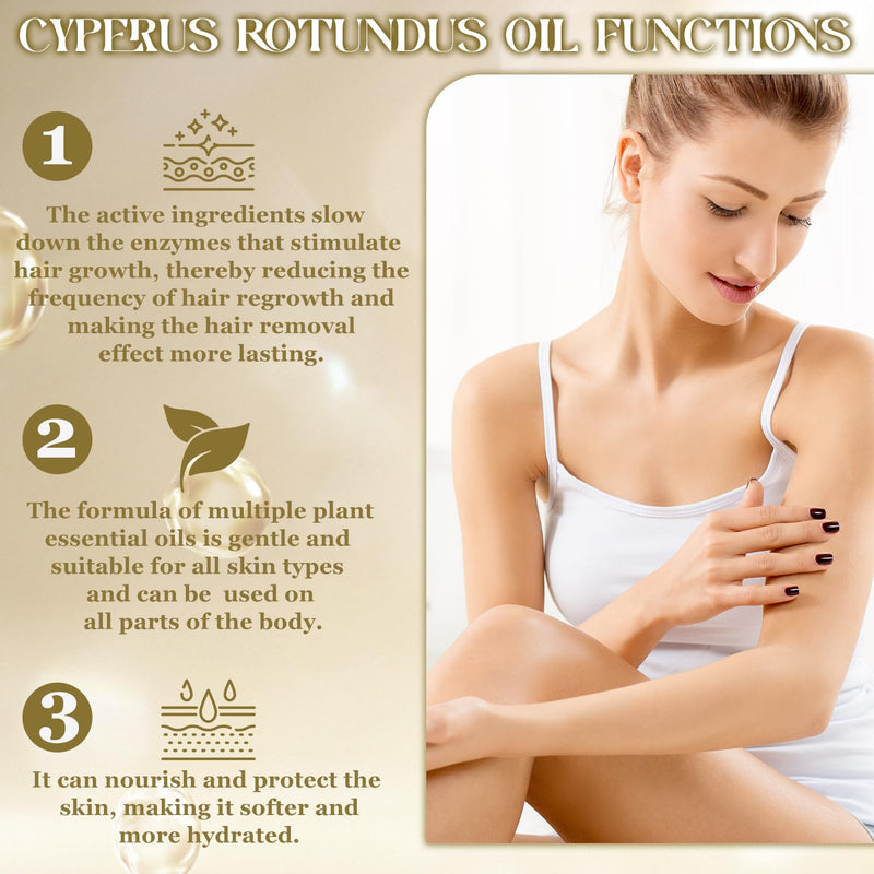 [Australia] - Cyperus Rotundus Oil,Cyperus Rotundus Oil For Hair Removal,Natural Cyperus Rotundus Oil,Essential Oils Cyperus For Hair Removal,Reducing Body Hair Growth,With Dropper 60 ml. 