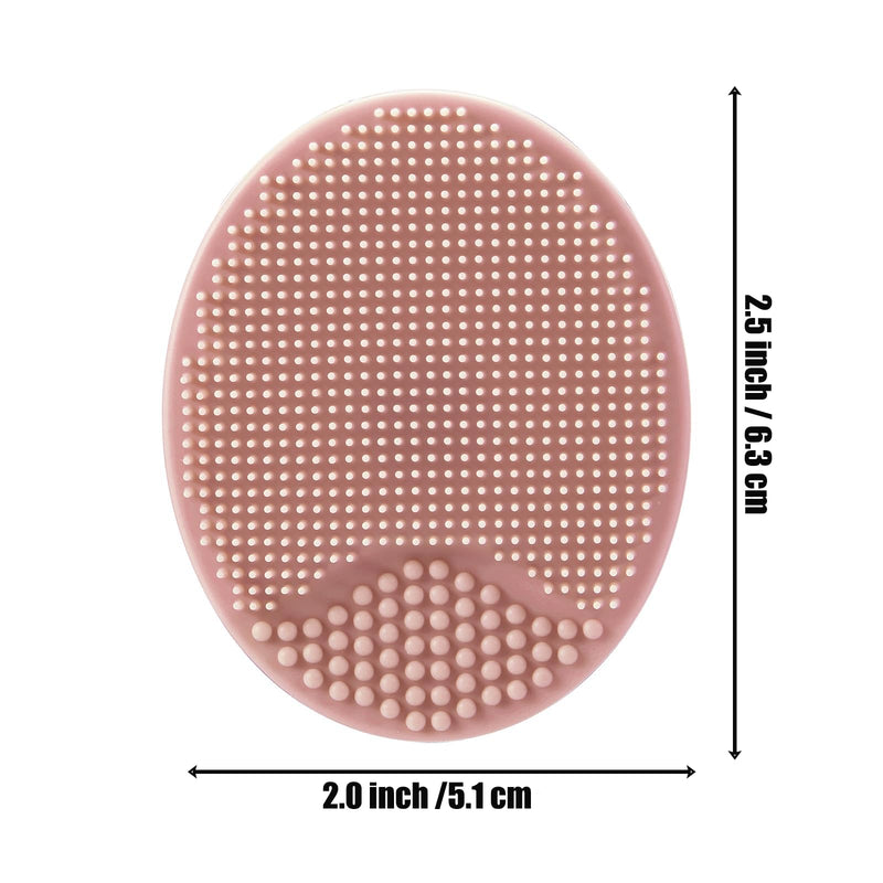 [Australia] - PandaEar Baby Cradle Cap Brush, Silicone Baby Bath Brush Massage Brush Set for Dry Skin, Cradle Cap, and Eczema, 4 Pack (Pink) Pink 