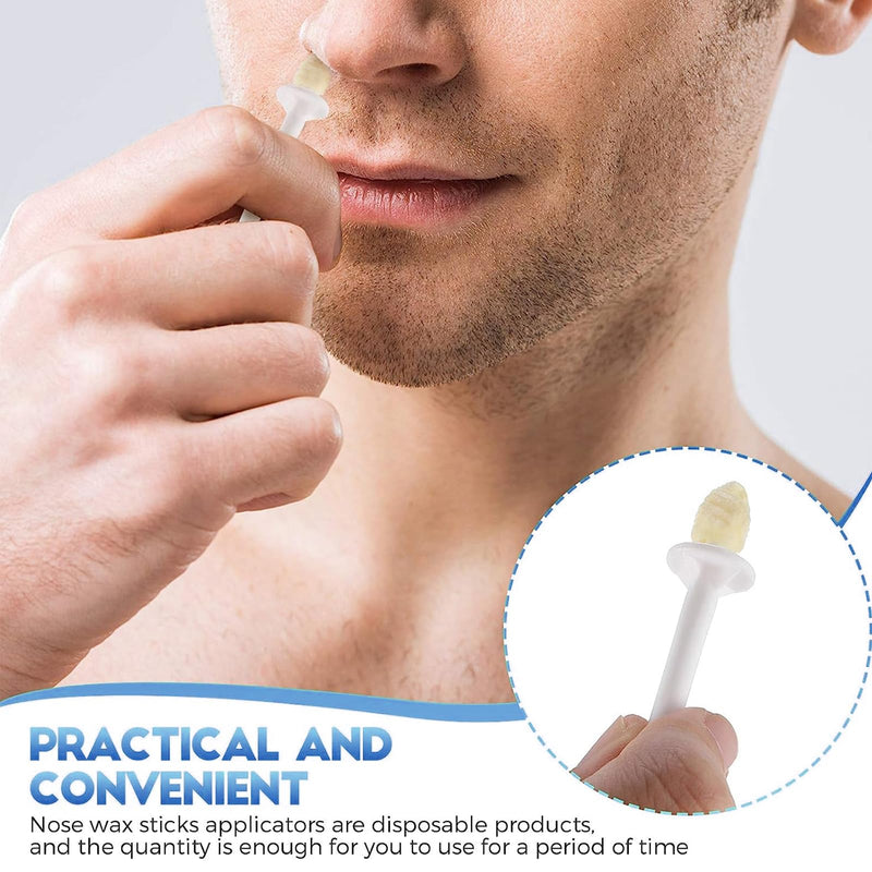 [Australia] - Wekuw 100 pieces nose hair wax set, nose wax sticks, nose wax applicators, nose wax set, men's nasal hair wax stick, suitable for quick nose hair removal 