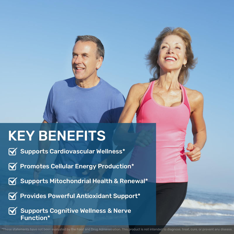 Sunshine & Rain Ubiquinol CoQ10 600 mg Supplement with PQQ for Heart Health & Cellular Energy