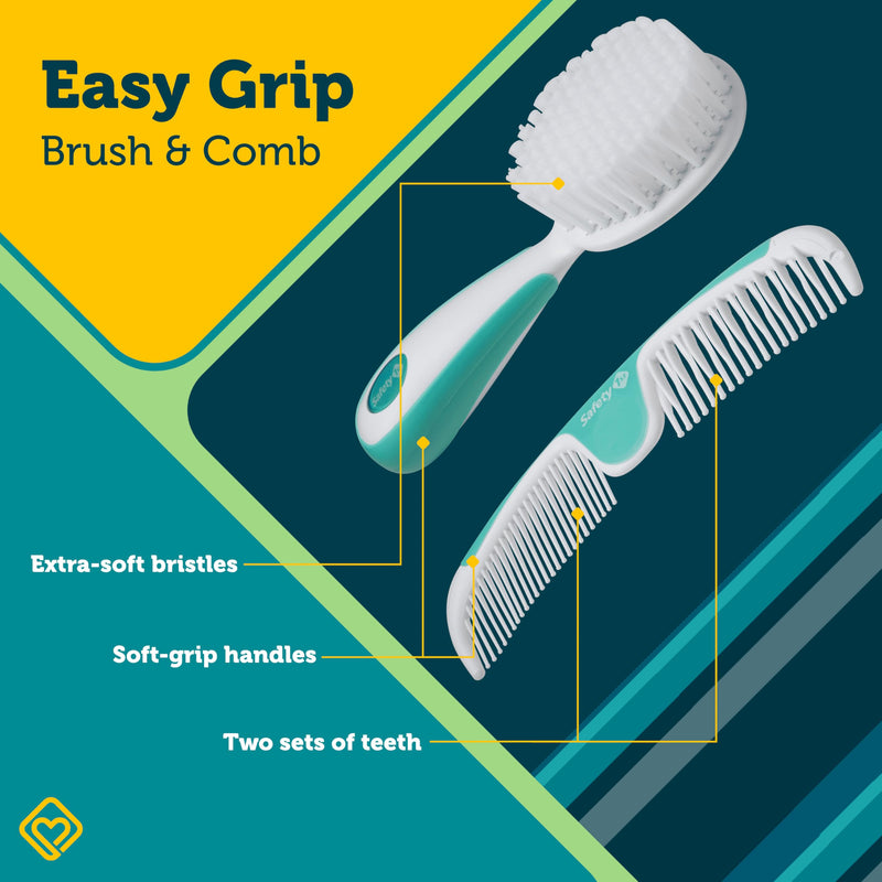 [Australia] - Safety 1st Easy Grip Brush and Comb, Colors May Vary 