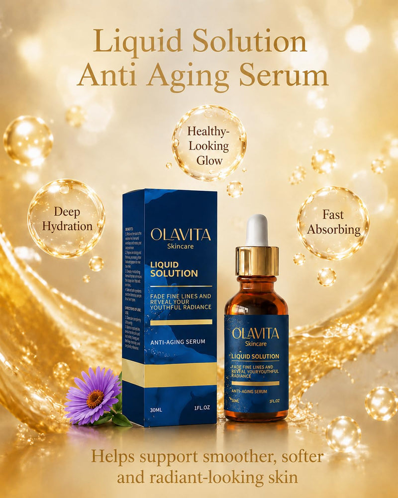 Liquid Solution Anti Aging Serum, Vitamin C & E Hydrating & Firming, with Collagen Support Helps Look of Fine Lines, Improves Elasticity & Radiance for All Skin Types (2, P) 2 1 Fl Oz (Pack of 1)