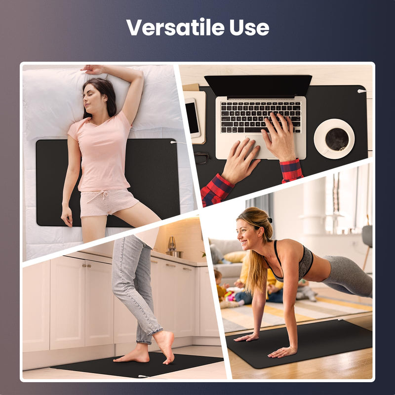 [Australia] - Yoga Grounding Mat, Foot Therapy,Twin/Full Bed-end Foot Mat, 35.4x23.6 inches Grounding Pad for Bed, Boost Energy, Improve Sleep, Reduce Anxiety 35.4"x23.6" 