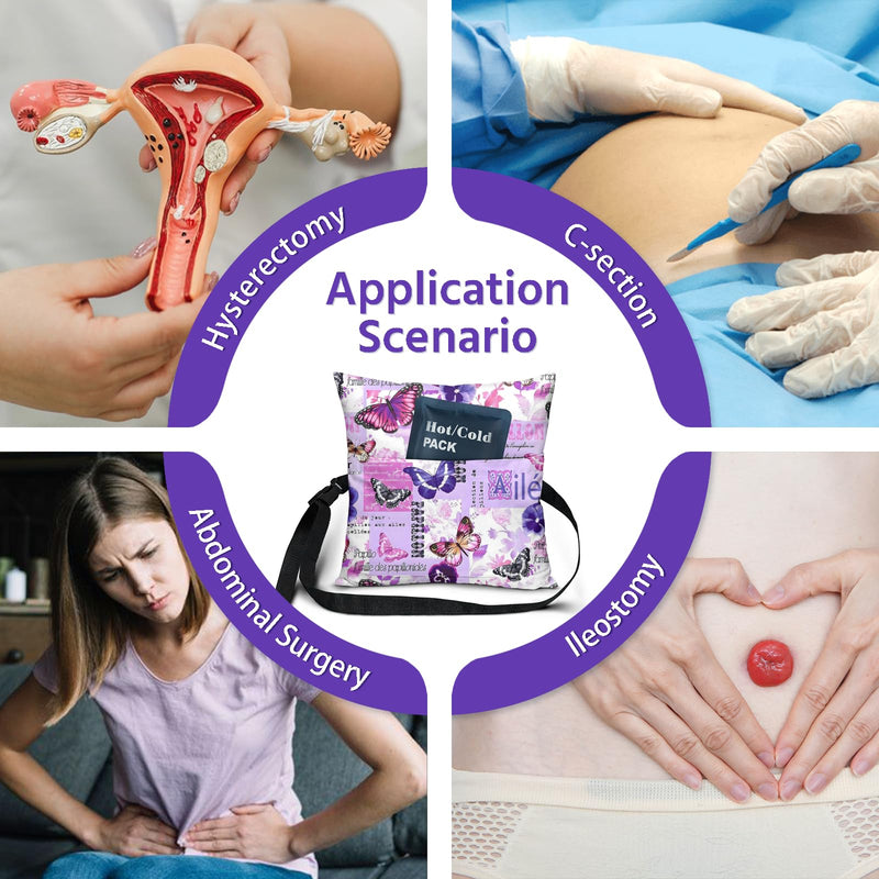 [Australia] - Hysterectomy Pillow, c Section Abdominal Post Surgery Recovery Gifts for Women with Pocket Butterfly one size 