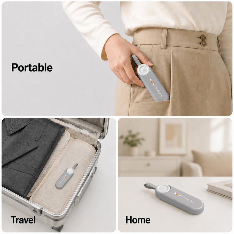 3 Compartment Mini Pill Box, Portable Pill Container, Keychain Pill Holder for Pocket Purse, Daily Portable Medicine Vitamin Container, Fish Oil Supplement Holder(Grey 2) Gray