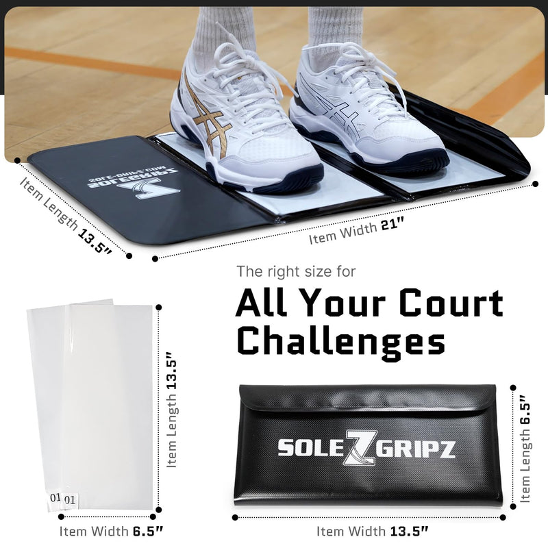 [Australia] - Portable Basketball Sticky Mat and Replacement Sheets ‚Äì Perfect for Hardwood & Gym Floors ‚Äì Includes 60 Sticky Sheets Black Traction Mat 