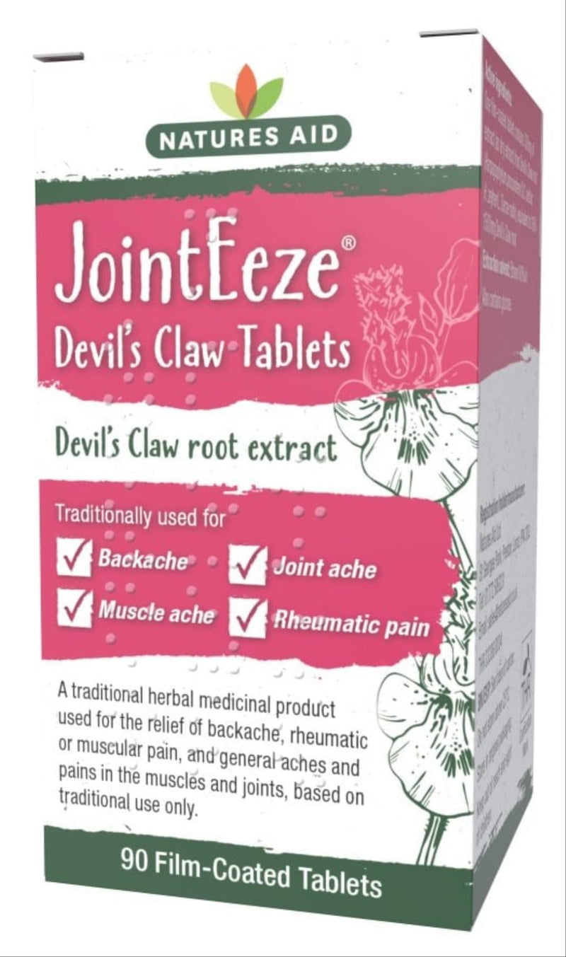 Natures Aid JointEeze 300mg (Equivalent 1050-1500mg of Devils Claw Root) 90 Tabs - 4 Pack