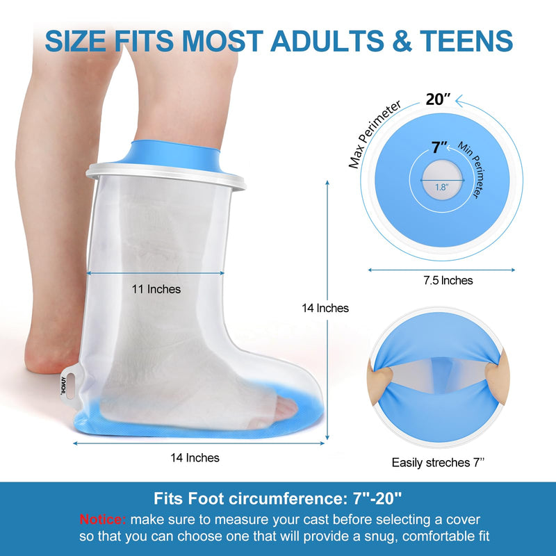 [Australia] - YUNCHI Shower Protection Foot Waterproof Non-Slip for Adults for Shower Cast Protection Waterproof Feet Foot for Showering Reusable Bandage Protection Keep Wound Bandages Dry (M-Foot) 