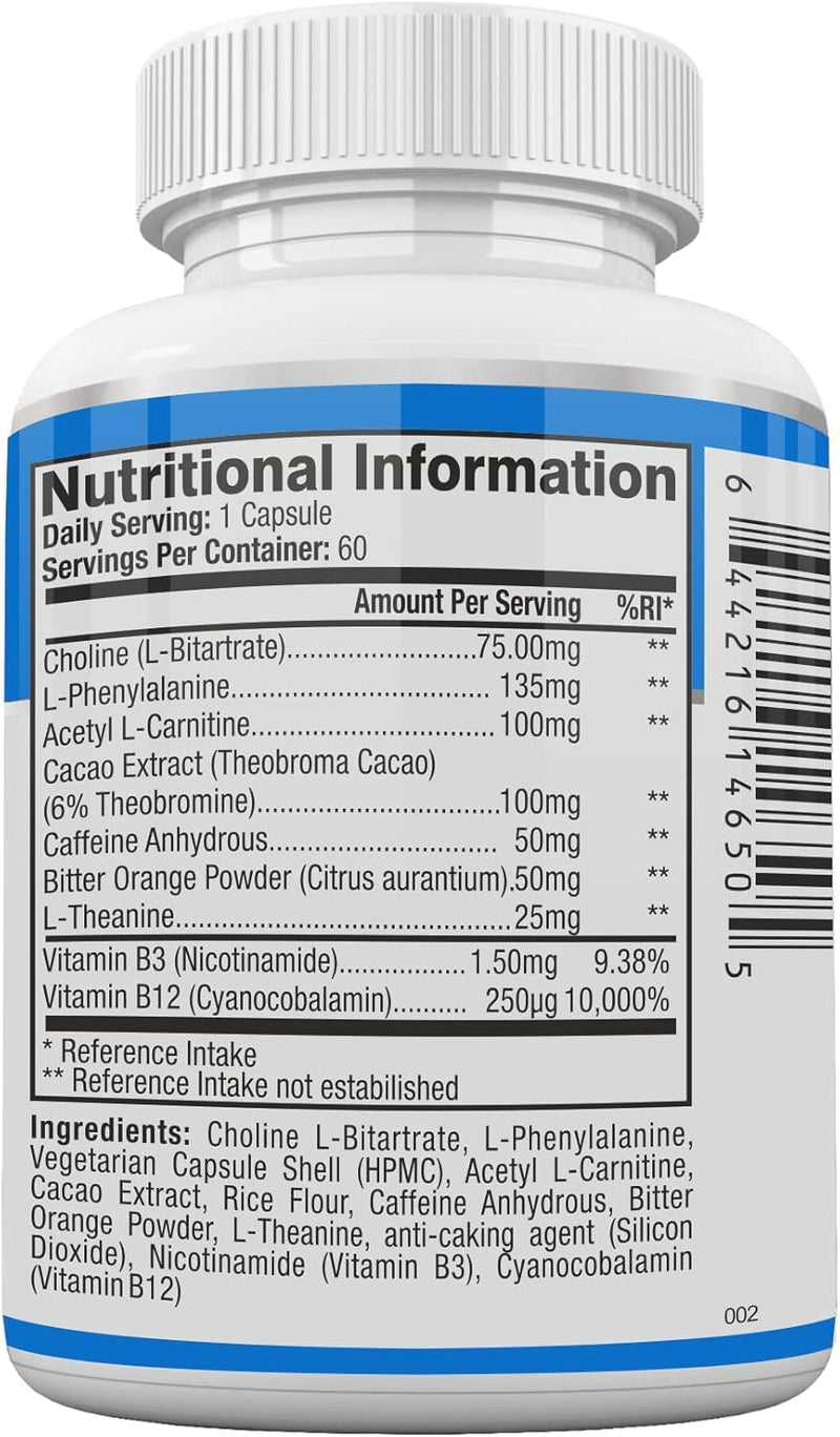 NootroStim- Add Attention, Energy & Focus with Nootropic Brain Supplements & Stimulants for Gamers, Students, and Professionals- 60 Natural Pills Food Supplement with Added Caffeine