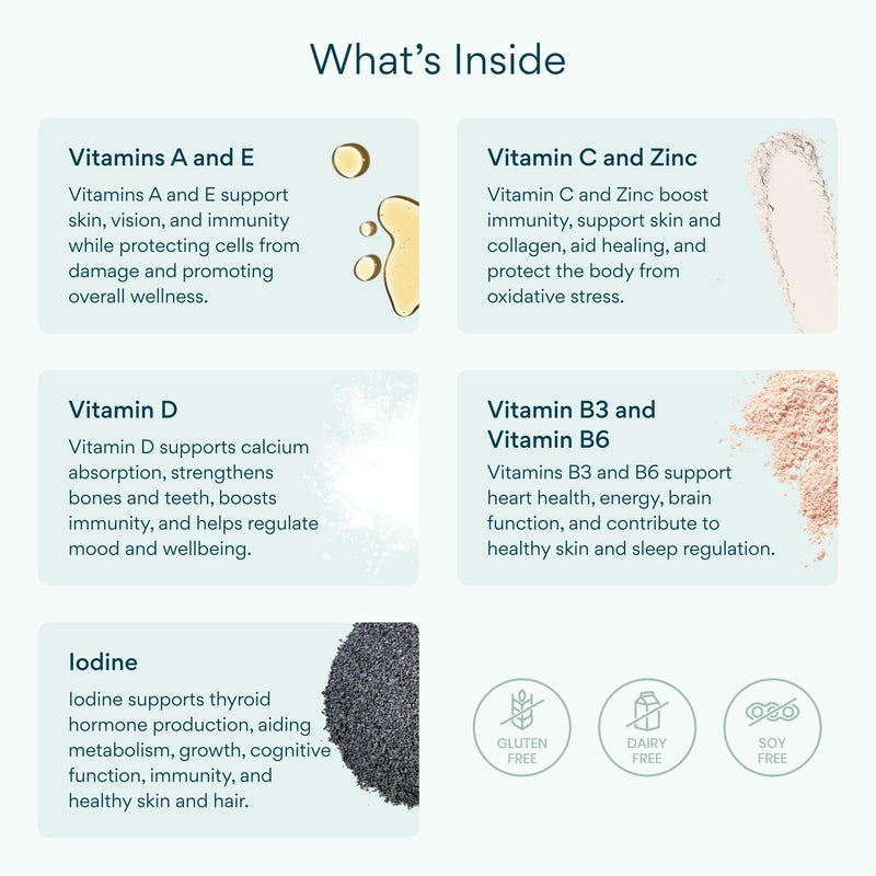 Bettervits Multivitamin Gummies with Zinc and Iodine | Immune Support & Energy with Gummy Vitamins A, B3, B6, C, D, E, Biotin | Chewable Multivitamins for Women, Men and Adults | 60 Gummies