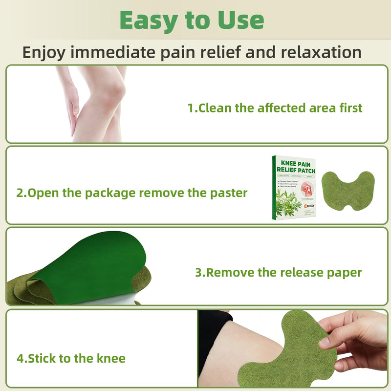 [Australia] - Holilo Pain Relief Patch, Pack of 40 Knee Pain Plasters, Natural Herbal Pain Relief Patch Self-Adhesive Heat Plasters Pain Relief Plasters for Knees, Back, Neck and Sore Muscles 