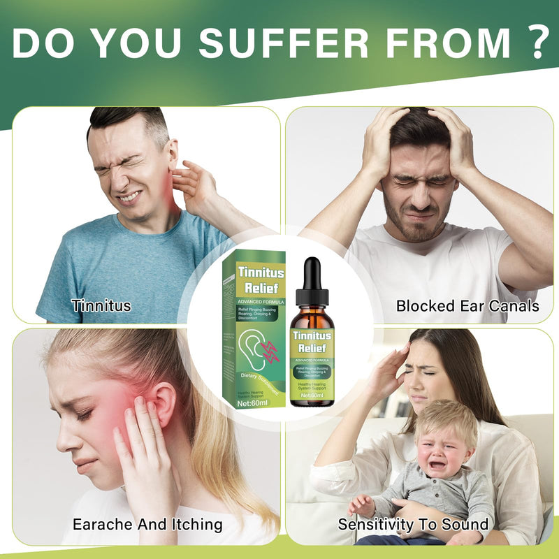 [Australia] - Tinnitus Relief for Ringing Ears Effectively,Natural Ingredients Ear Ringing Relief Drops, Soothes Headache and Improves Hearing Tinnitus Oil metal 