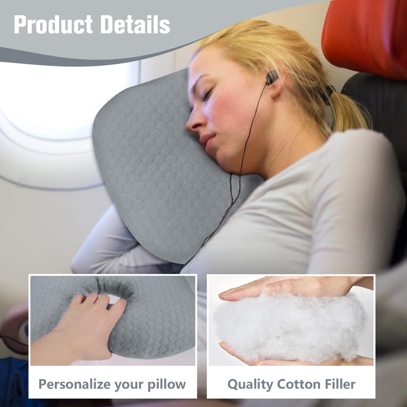 [Australia] - Ear Piercing Pillow for Side Sleepers, Ear Pillows with Holes for Pain, Earring Inflammation Pressure Sores, Cotton Earring Pillow for CNH Side Sleepers Light Gray 