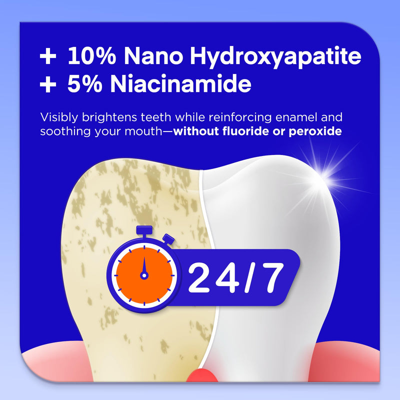 [Australia] - PearlSmile Hydroxyapatite Niacinamide Whitening Toothpaste – 10% Nano-Hydroxyapatite (nHAp) + 5% Niacinamide – Gently Whitens, Strengthens Enamel & Freshens Breath – Fluoride-Free, 4.2oz (2-Pack) 4.2 Ounce (Pack of 2) 
