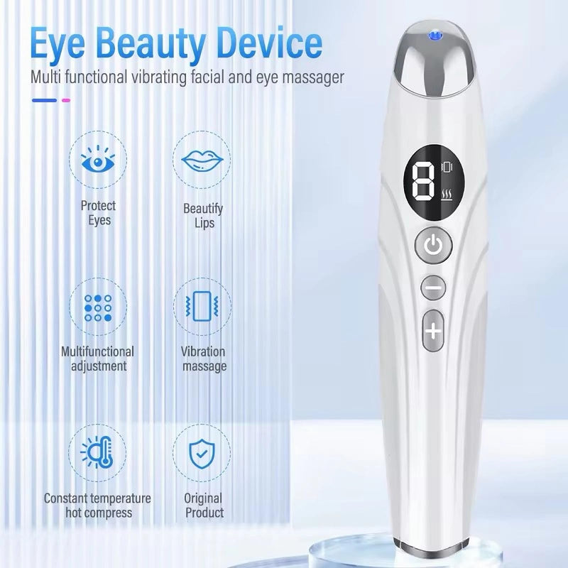 Eye Lift Wand, Depuffing Wand Chargeable Heated Eye Wand - Eye Massager for Dry Eyes, Dark Circles and Puffiness, Eye Lifting Device for Fine Lines and Wrinkles Beauty Wand