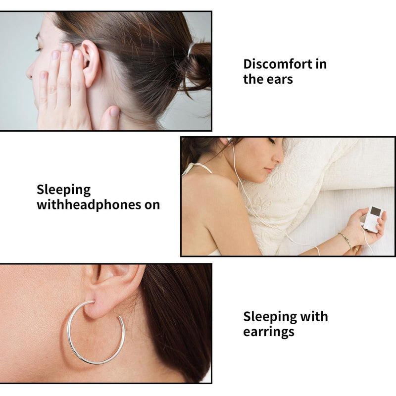 [Australia] - Ear Piercing Pillow for Side Sleepers with an Ear Hole for CNH and Ear PainEar Inflammation Pressure Sores, Cotton Love Side Sleeping Pillow, Ear Guard Pillow (Orange) Orange 
