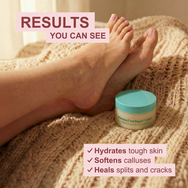 Kerasal Intensive Foot Repair Cream with Lactic Acid, Lavender, & Eucalyptus, 4 oz 4 Ounce (Pack of 1) Intensive Foot Repair Cream (Pack of 1)