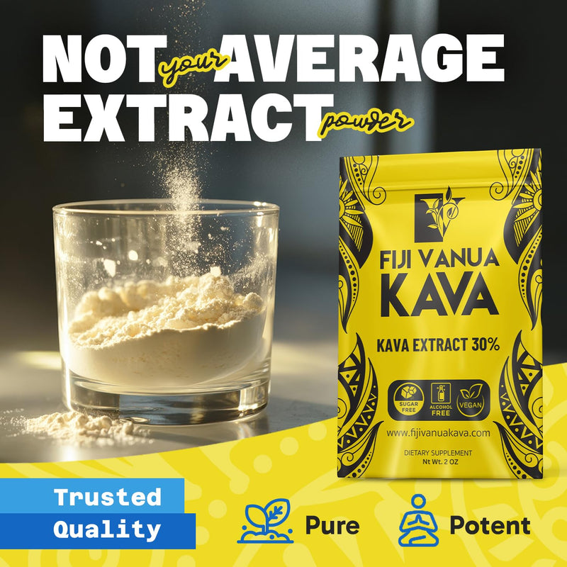 [Australia] - 30% Kava Extract Powder, High-Potency, Water-Soluble Kava Drink Powder, 2 oz 