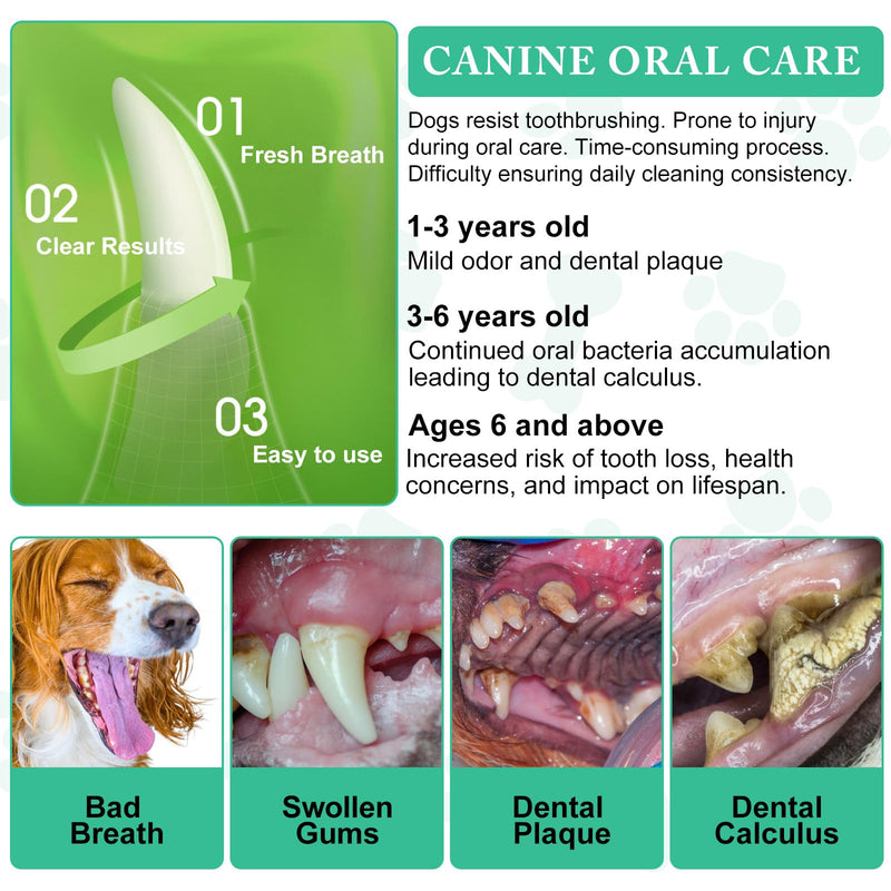 Dog Dental Powder - Teeth Cleaning Powder for Dogs - Dental Powder for Dogs - Dog Dental Care - Plaque & Bad Breath Off Powder Dog - Dental Care Supplies for Small - Medium - Large Dogs - PawsPlanet Australia