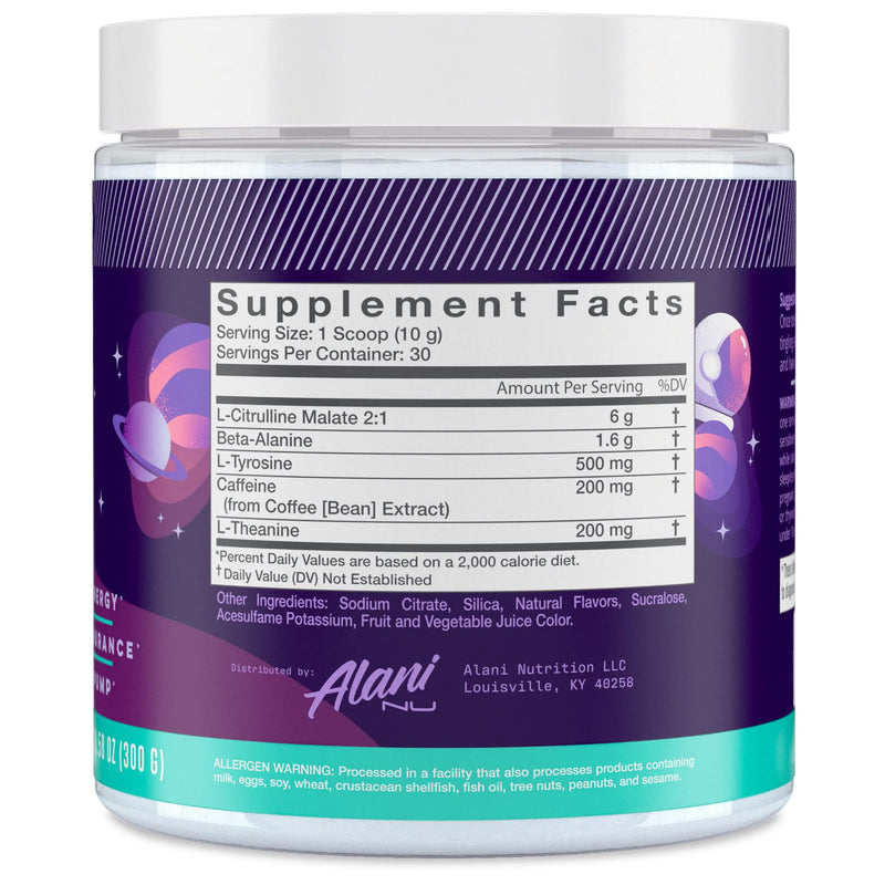 [Australia] - Alani Nu Pre Workout Powder Cosmic Stardust | Amino Energy Boost | Endurance Supplement | Sugar Free | 200mg Caffeine | L-Theanine, Beta-Alanine, Citrulline | 30 Servings 