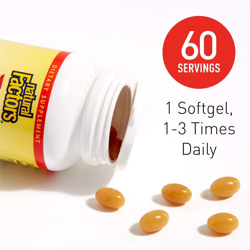 [Australia] - Natural Factors, Phosphatidylserine, Support for Memory, Concentration and Brain Functions, Soy and Gluten Free, 60 Softgels Standard Packaging 