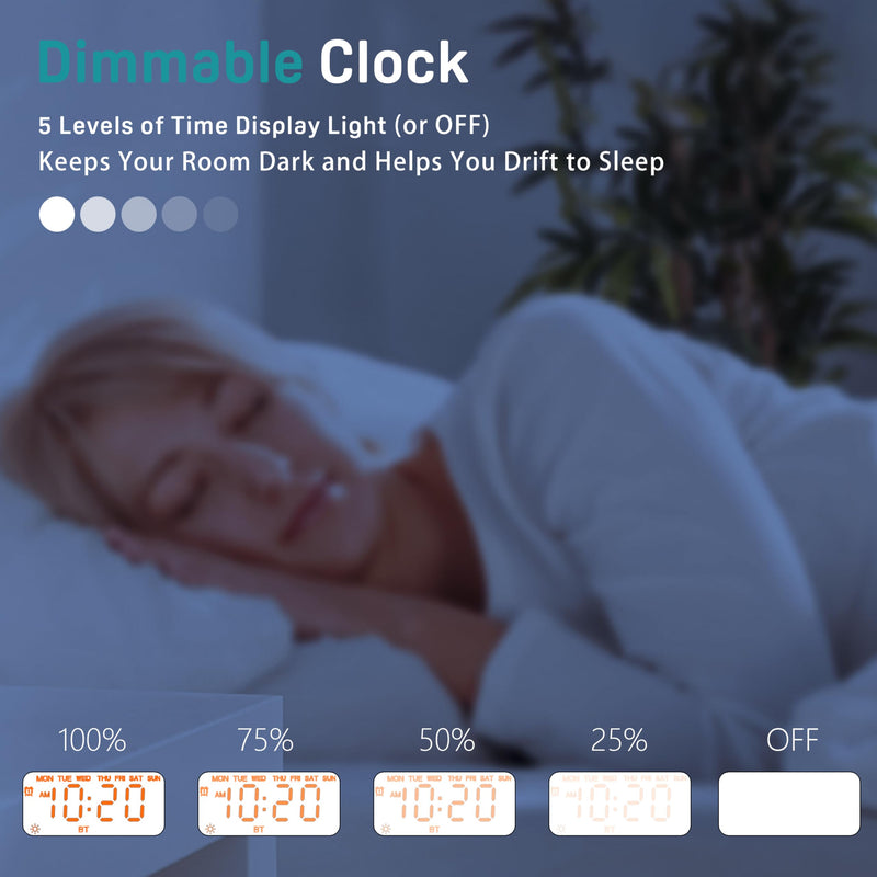 [Australia] - Sunrise Alarm Clock White Noise Sound Machine with 25 Soothing Sounds, 17 NightLights, Bluetooth Speaker Wake Up Light Alarm Clock for Bedrooms, Heavy Sleepers, Baby, Kids, Adults, Seniors, Ideal Gift 