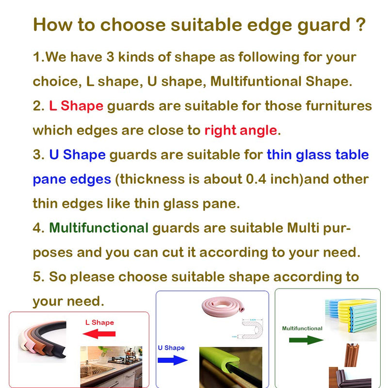 [Australia] - L Shape Extra Thick Furniture Table Edge Protectors Foam Baby Safety Bumper Guard 6.5 Ft (Off White) Off White 
