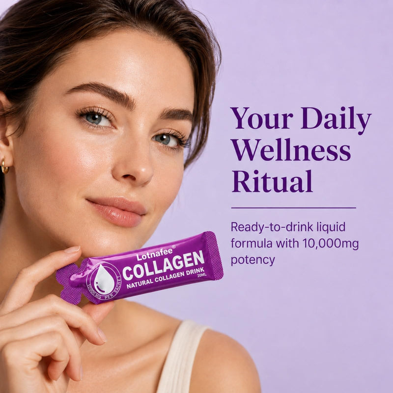 Marine Liquid Collagen Supplement for Women | Supports Hair, Nail & Skin Health, 10000mg of Hydrolysed Collagen per Sachet, Vitamin C& Hyaluronic Acid, 14 Bags