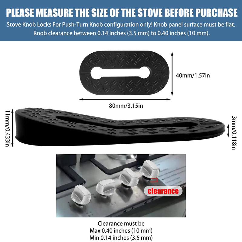[Australia] - Silicone Stove Knob Safety Locks - Child Proof Oven Knob Locks (6 Pack)] 