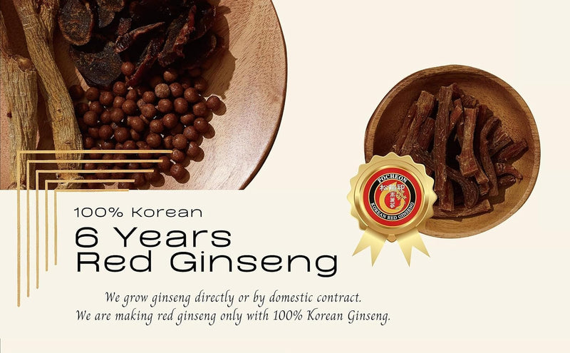 Pocheon 300g, 6Years Sliced Korean Panax Red Ginseng Root with Honey, Natural Immune Support