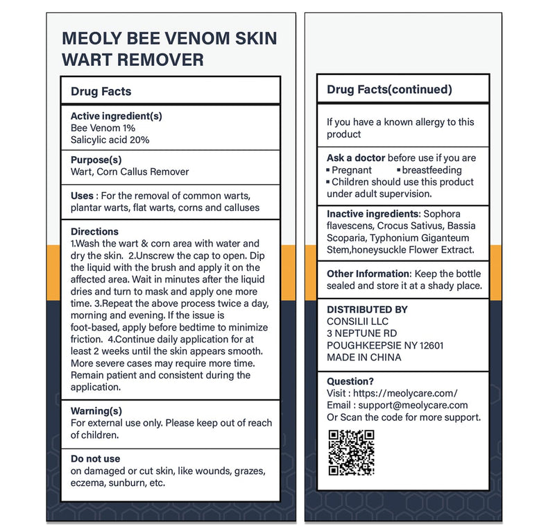 [Australia] - Bee Venom Skin Wart Remover: Fast-Acting 20% salicylic Acid Skin Wart Remover for Plantar Wart, Genital Wart 