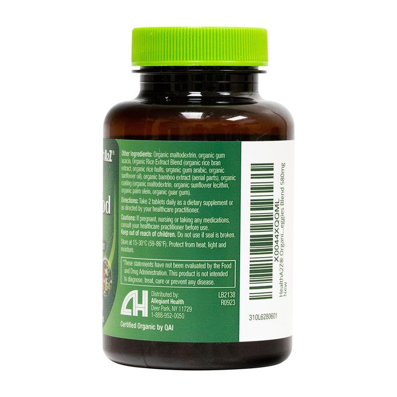 [Australia] - HealthA2Z¬Æ Organic Superfood Greens | 60 Tablets | Greens Blend 720mg | Fruits & Veggies Blend 580mg | Alfalfa, Broccoli, Spinach, Spirulina, Apple, Beet Root, Strawberry & Much More! 