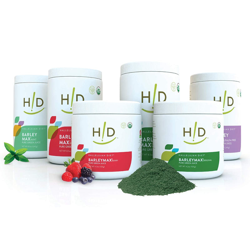 [Australia] - Hallelujah Diet Organic BarleyMax - Barley and Alfalfa Green Juice Powder, Berry Flavor, 8.5 Ounces (60 Day Supply) 