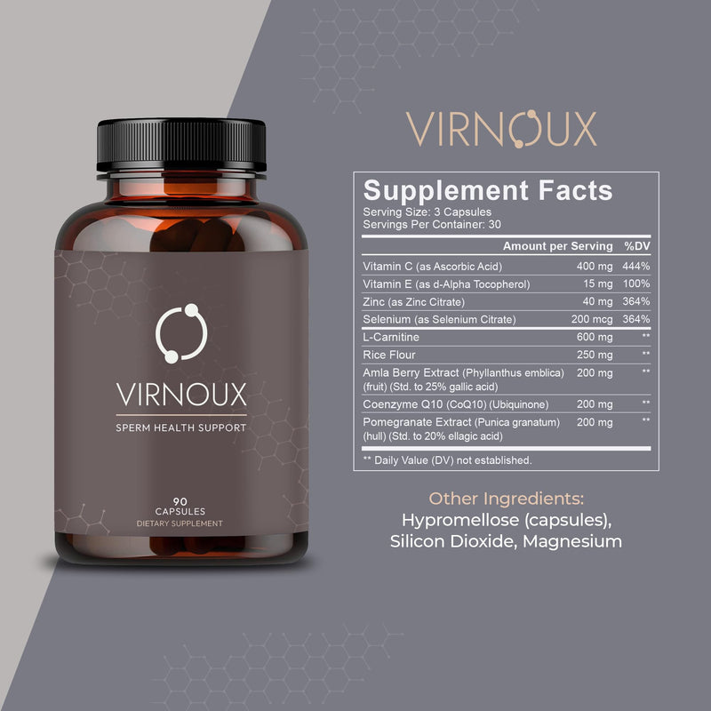 Male Fertility Supplement for Sperm Count & Motility, 30-Day Supply | Prenatal Vitamins for Men, Doctor-Formulated, Sperm Health Support for Conception, Gluten-Free, USA Made