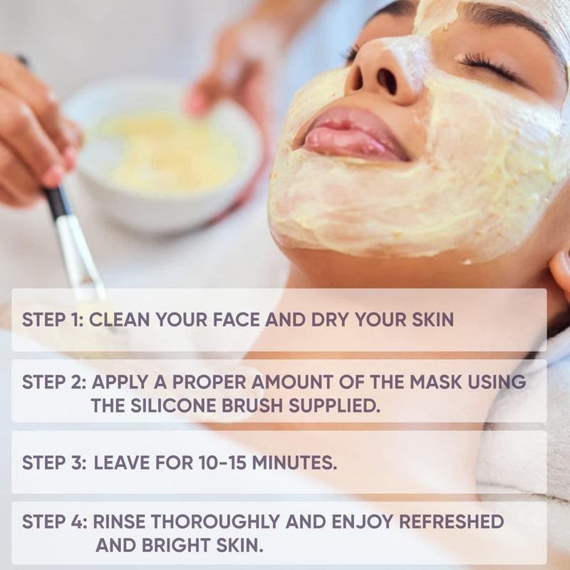 VALITIC Vitamin C & Turmeric Clay Mask - Dark Spot Corrector with Kojic Acid, Hyaluronic Acid & Retinol - Skin Care Routine for Minimizing Pores & Blackheads - with Applicator Brush - 50g 1.76 Ounce (Pack of 1)